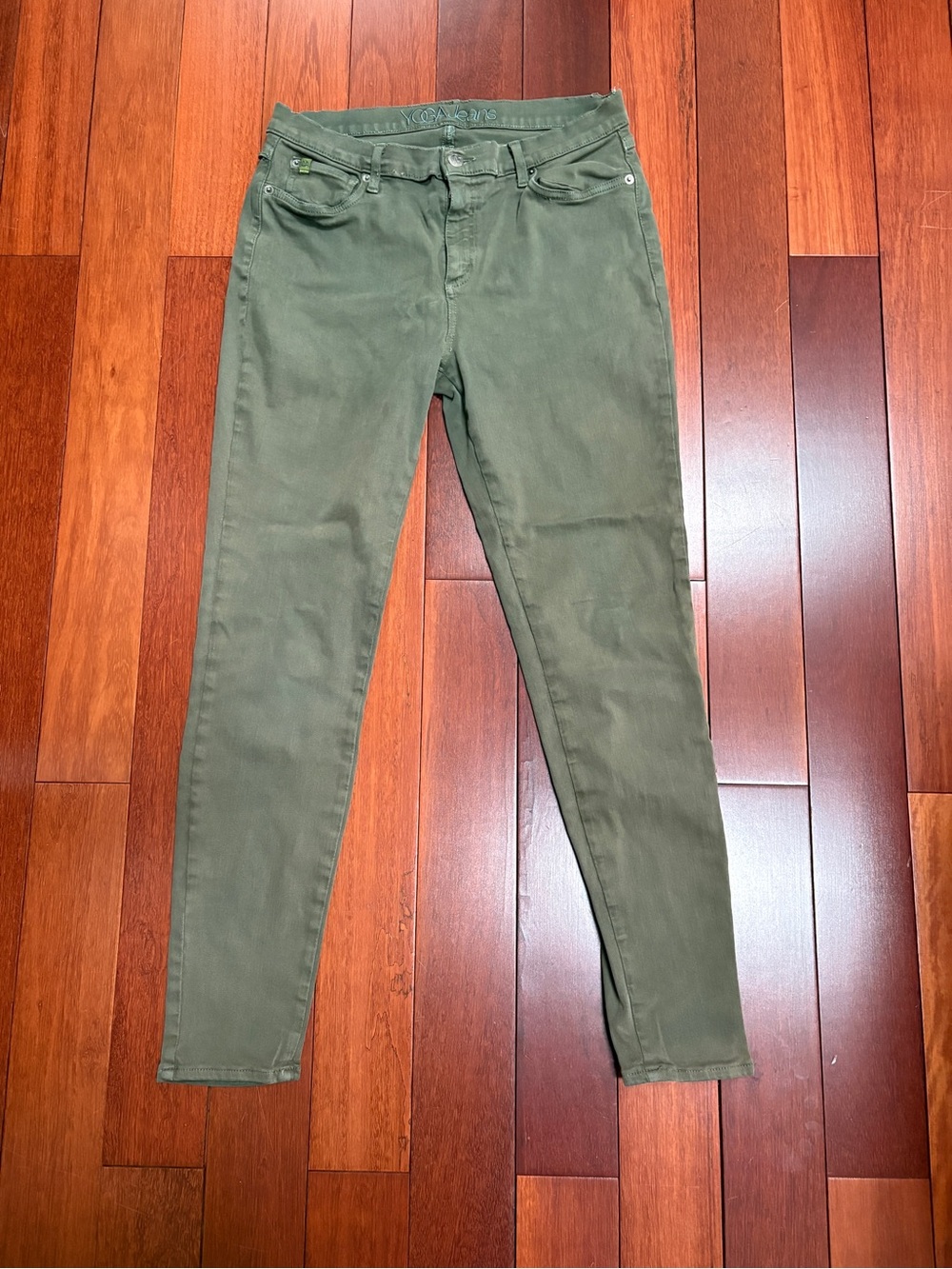 Yoga Jeans Slim Olive Green Women's Skinny Jeans